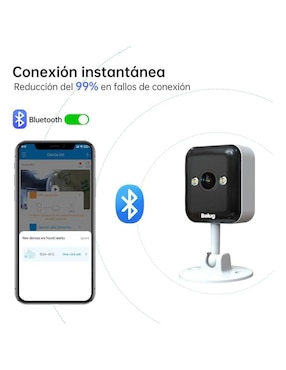 Cámara Wi-Fi de seguridad con visión nocturna belug Inalámbrica HD 360° con capacidad de grabar para interior y exterior