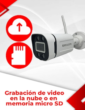 Kit 8 cámaras de seguridad Secucore Inalámbrica 2K 70° con capacidad de grabar y visión nocturna para interior y exterior