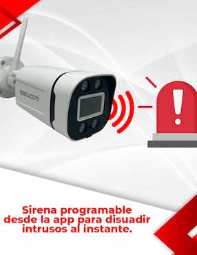 Kit 8 cámaras de seguridad Secucore Inalámbrica 2K 70° con capacidad de grabar y visión nocturna para interior y exterior