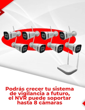 Kit 8 cámaras de seguridad Secucore Inalámbrica 2K 350 con capacidad de grabar y visión nocturna para interior y exterior