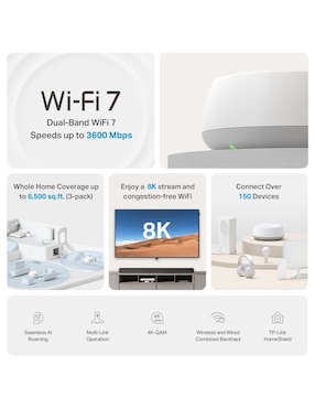 Mesh alámbrica e inalámbrica Tp-Link Deco BE22(3-pack) v 1