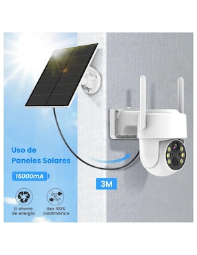 Cámara solar de seguridad Lab.g inalámbrica full hd 360° con capacidad de grabar vision nocturna para interior y exterior