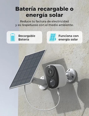 Cámara solar de seguridad Lab.g inalámbrica full hd 90° con capacidad para grabar vision nocturna para interior y exterior