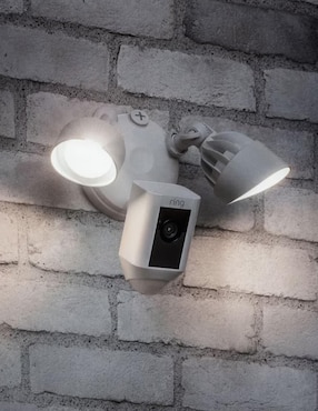 Cámara individual de seguridad Ring modelo Floodflight Cam inalámbrica HD 120 a 170 ​con capacidad de grabar y visión nocturna para exterior