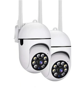 Kit 2 cámaras de seguridad Yutucam modelo 2pzs-288 alámbrica full hd 360° capacidad de grabar vision nocturna para interior y exterior