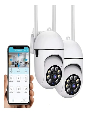 Kit 2 cámaras de seguridad Yutucam modelo 2pzs-288 alámbrica full hd 360° capacidad de grabar vision nocturna para interior y exterior