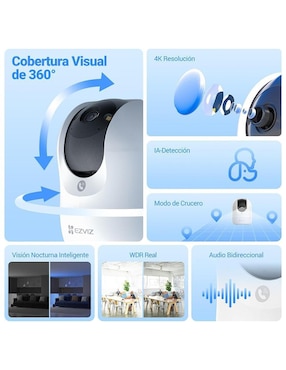 Cámara individual de seguridad Ezviz modelo C6N G1 4K inalámbrica 4K UHD 110° con capacidad de grabar para interior