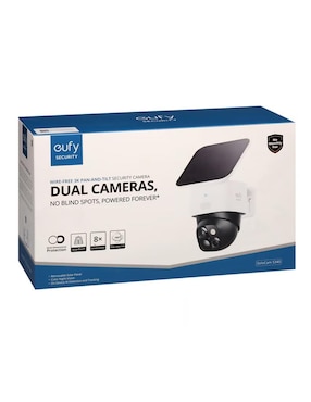 Cámara solar de seguridad Eufy modelo S340 inalámbrica 3K 360° con capacidad de grabar para exterior