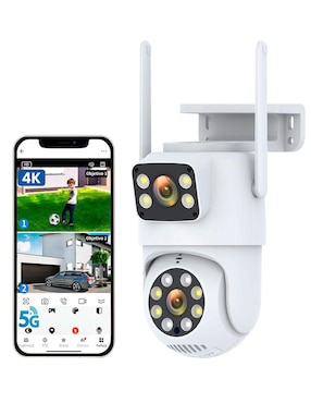 Cámara individual de seguridad Vak modelo VS-W43 inalámbrica 4K/UHD 90° ​con capacidad de grabar y visión nocturna para interior y exterior