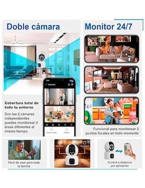 Cámara individual de seguridad Vak modelo VS-W10 inalámbrica 4K/UHD 90° con capacidad de grabar y visión nocturna para interior