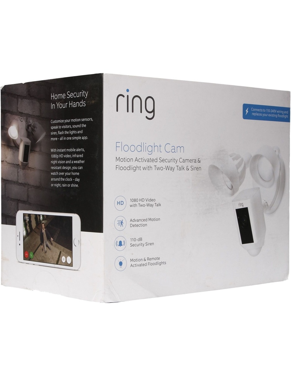 Cámara individual de seguridad modelo  Floodflight Cam inalámbrica HD 120° a 170° con capacidad para grabar para exterior 5