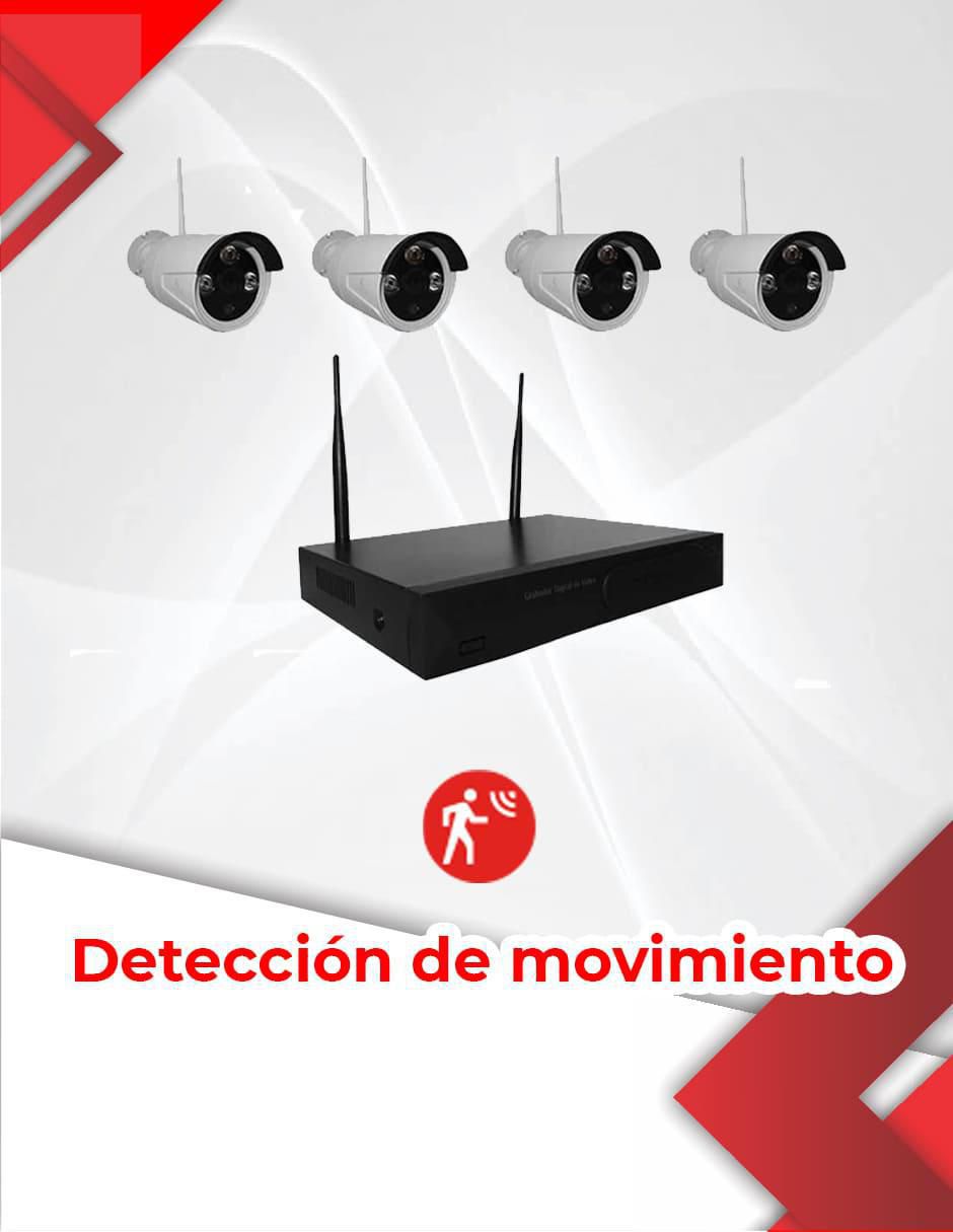 Kit 4 cámaras de seguridad alámbrica Full HD 90° con capacidad para grabar para interior y exterior 2