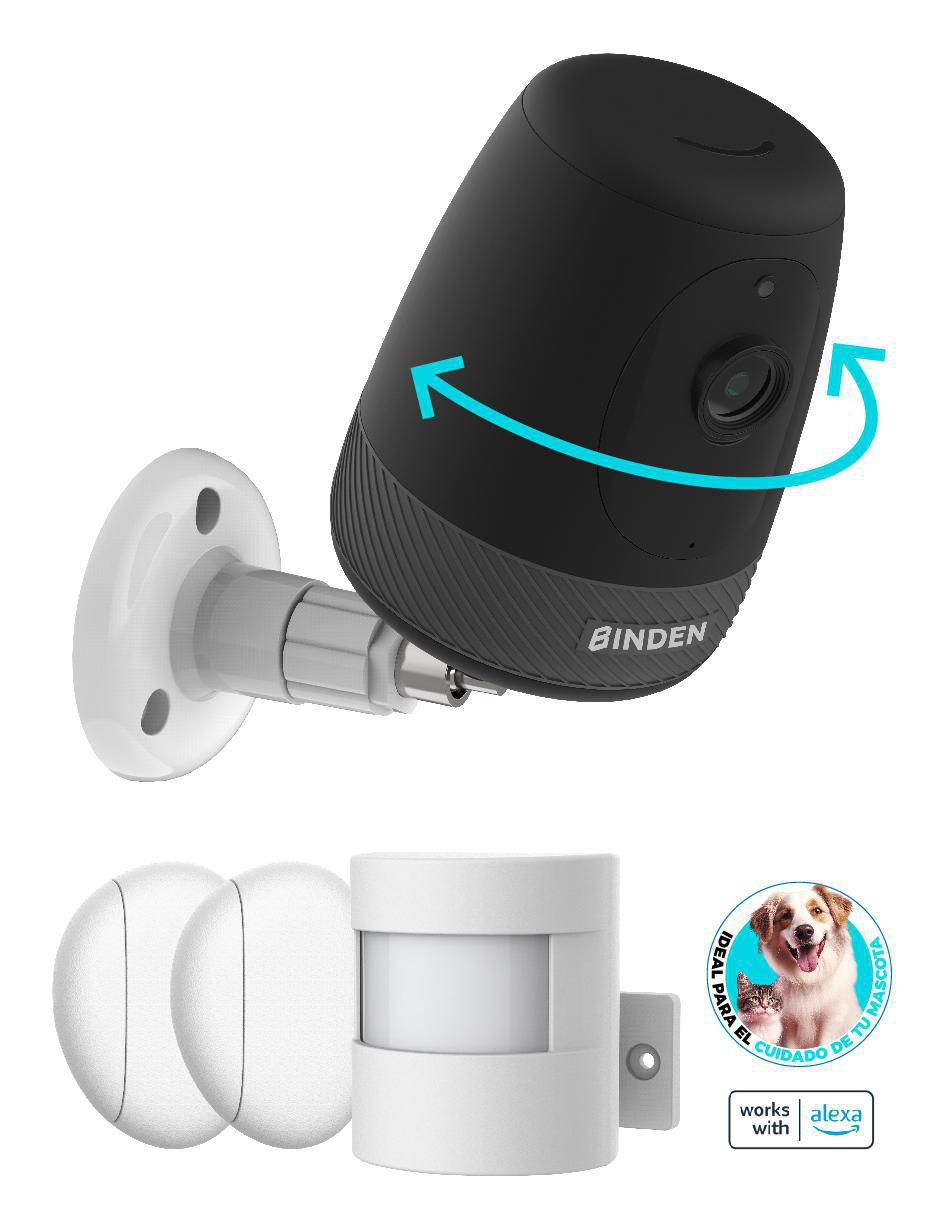 Cámara Wi-Fi de seguridad alámbrica HD 106° con capacidad para grabar para interior 2