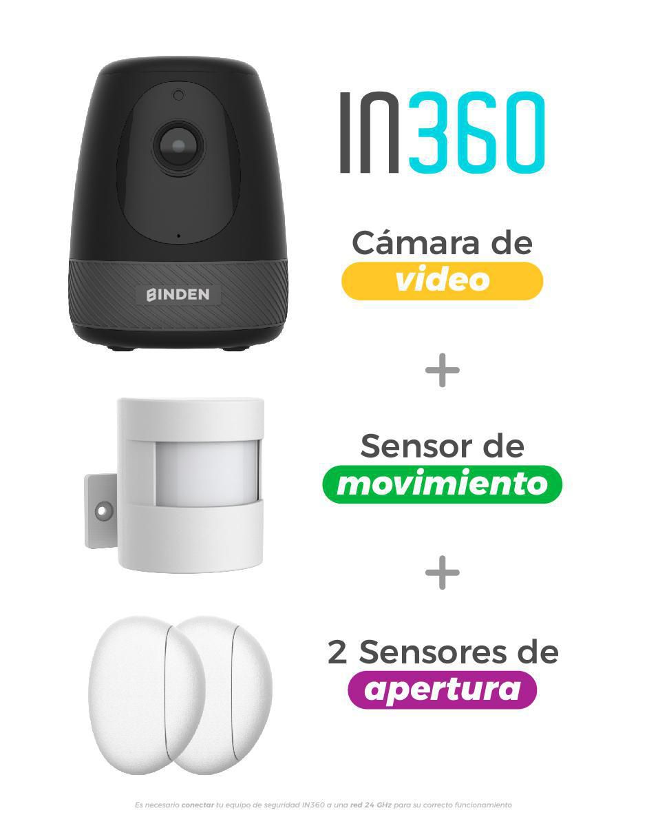Cámara Wi-Fi de seguridad alámbrica HD 106° con capacidad para grabar para interior 6