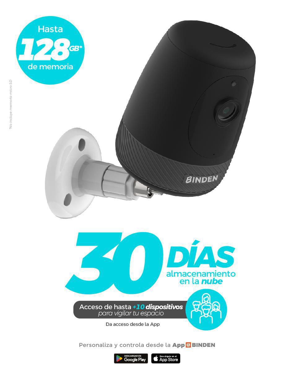 Cámara Wi-Fi de seguridad alámbrica HD 106° con capacidad para grabar para interior 7