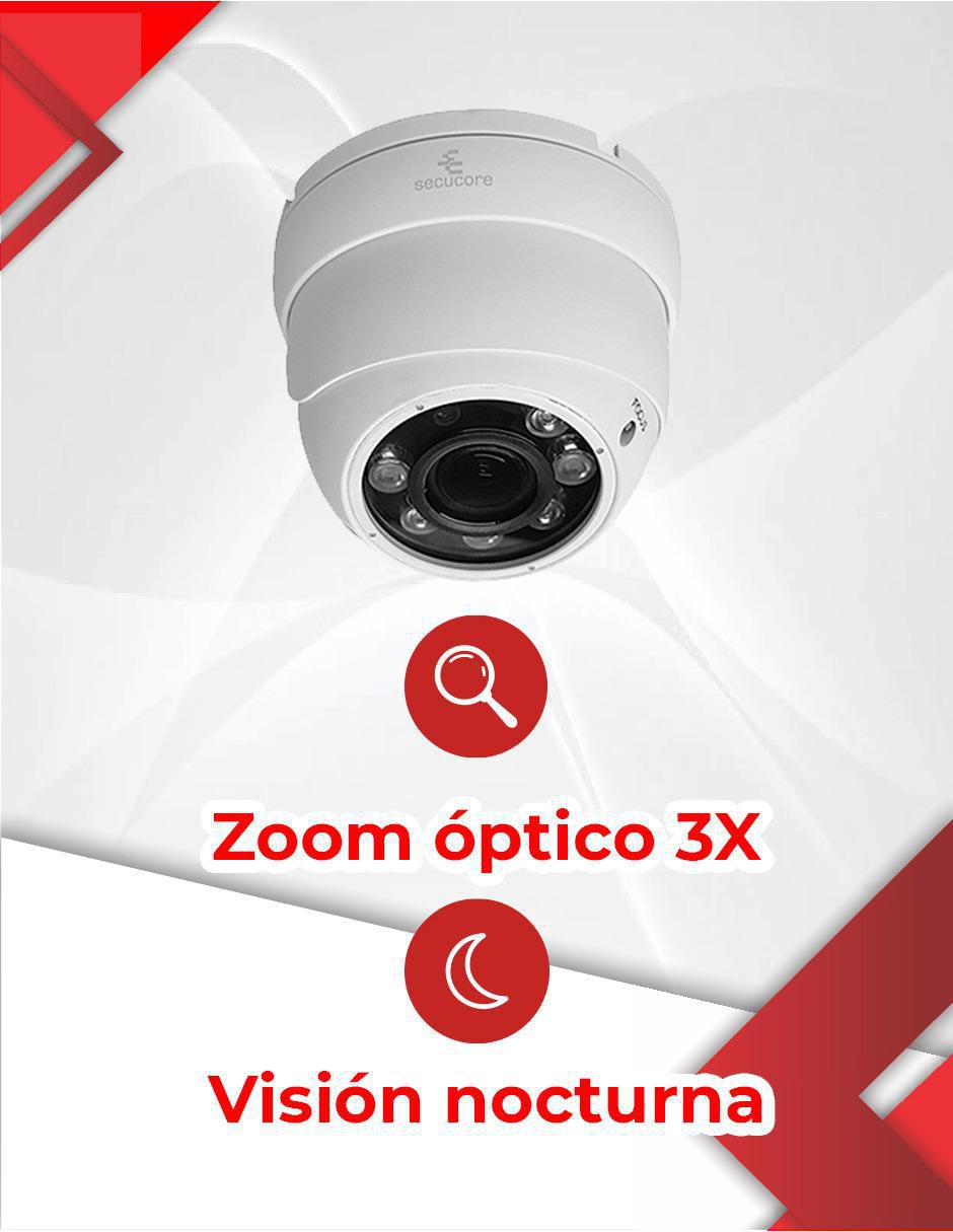Cámara individual de seguridad inalámbrica 4K/UHD 90° para interior 3