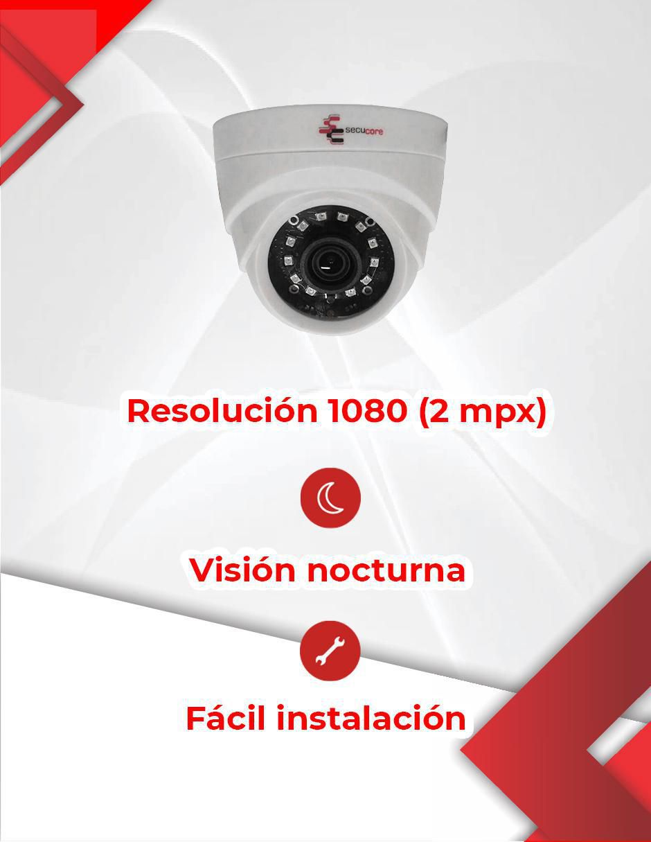 Cámara individual de seguridad inalámbrica Full HD 90° para interior 2