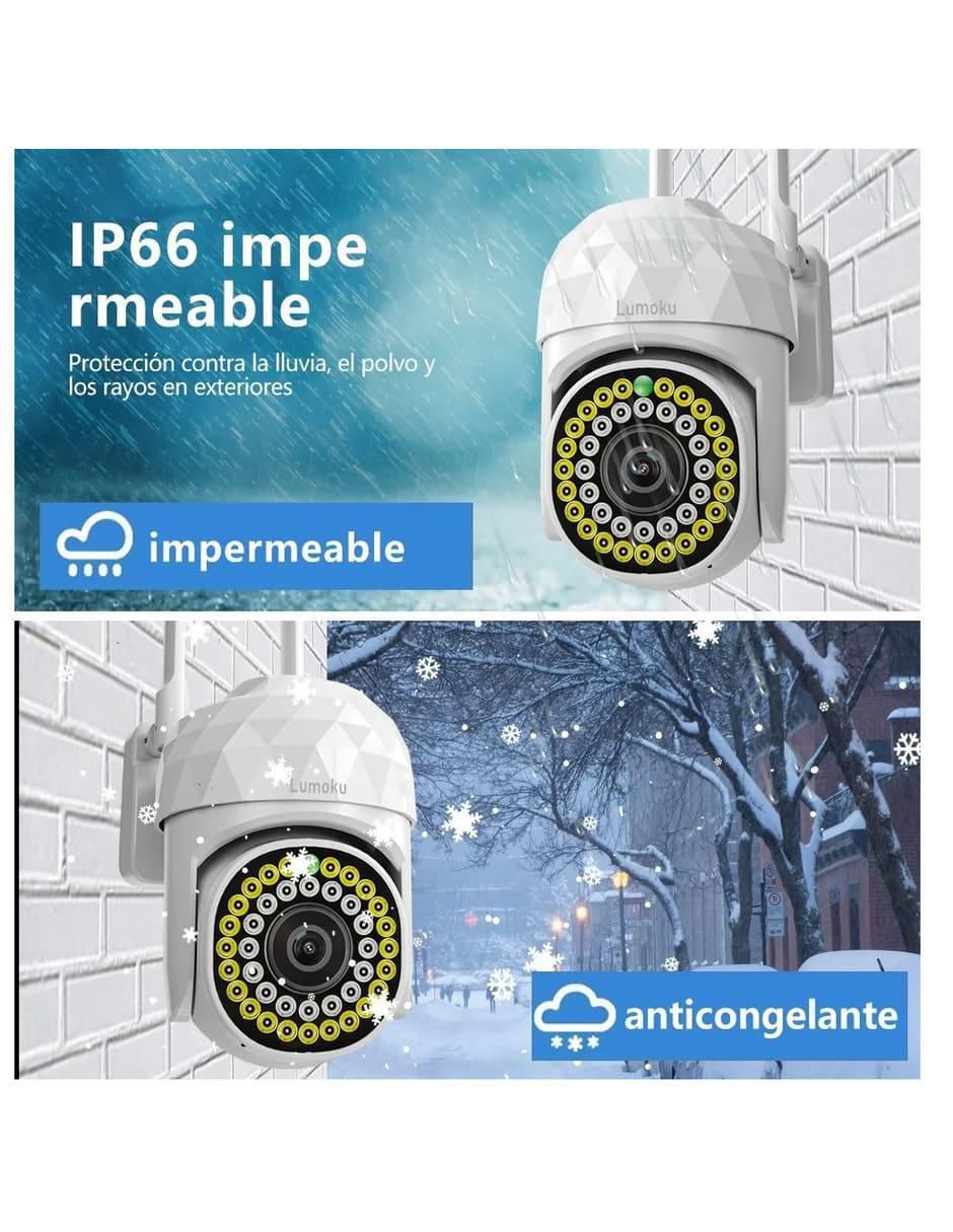 Cámara individual de seguridad inalámbrica HD 90° con capacidad para grabar para interior y exterior 3