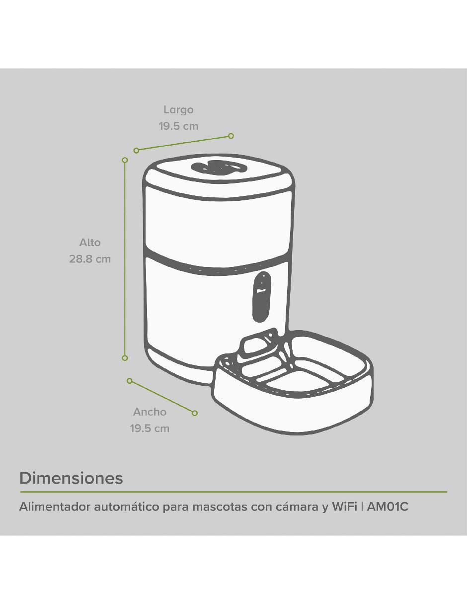 Alimentador inteligente para mascotas 4 litros