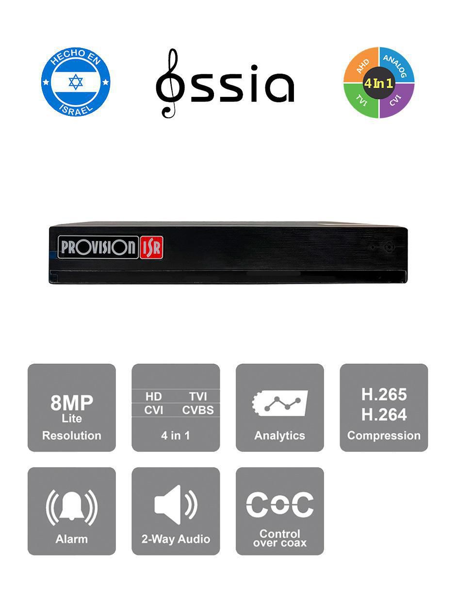 DVR 4 canales de seguridad inalámbrica Full HD 34° a 12° con capacidad para grabar para interior y exterior 3
