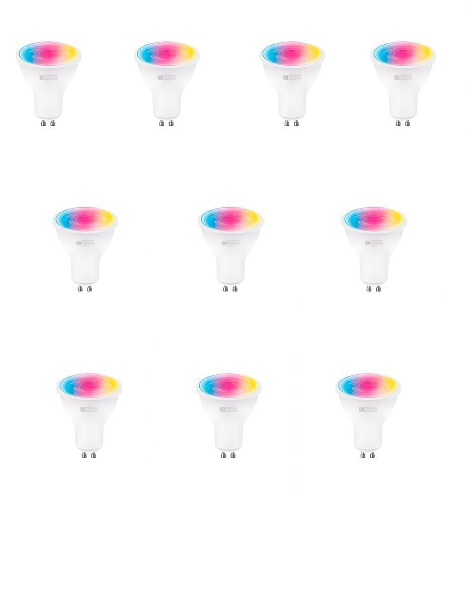 Set de Focos Smart 5 W de consumo 40 W de iluminación 400 lúmenes Set de Focos Smart 5 W de consumo 40 W de iluminación 400 lúmenes