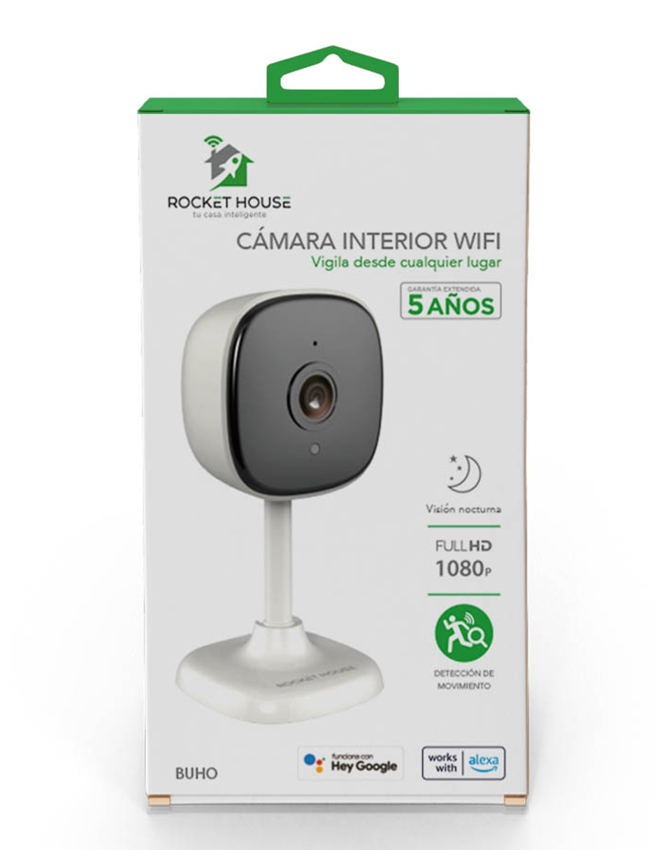 Cámara individual de seguridad inalámbrica Full HD 120° a 170° con capacidad para grabar para interior 3