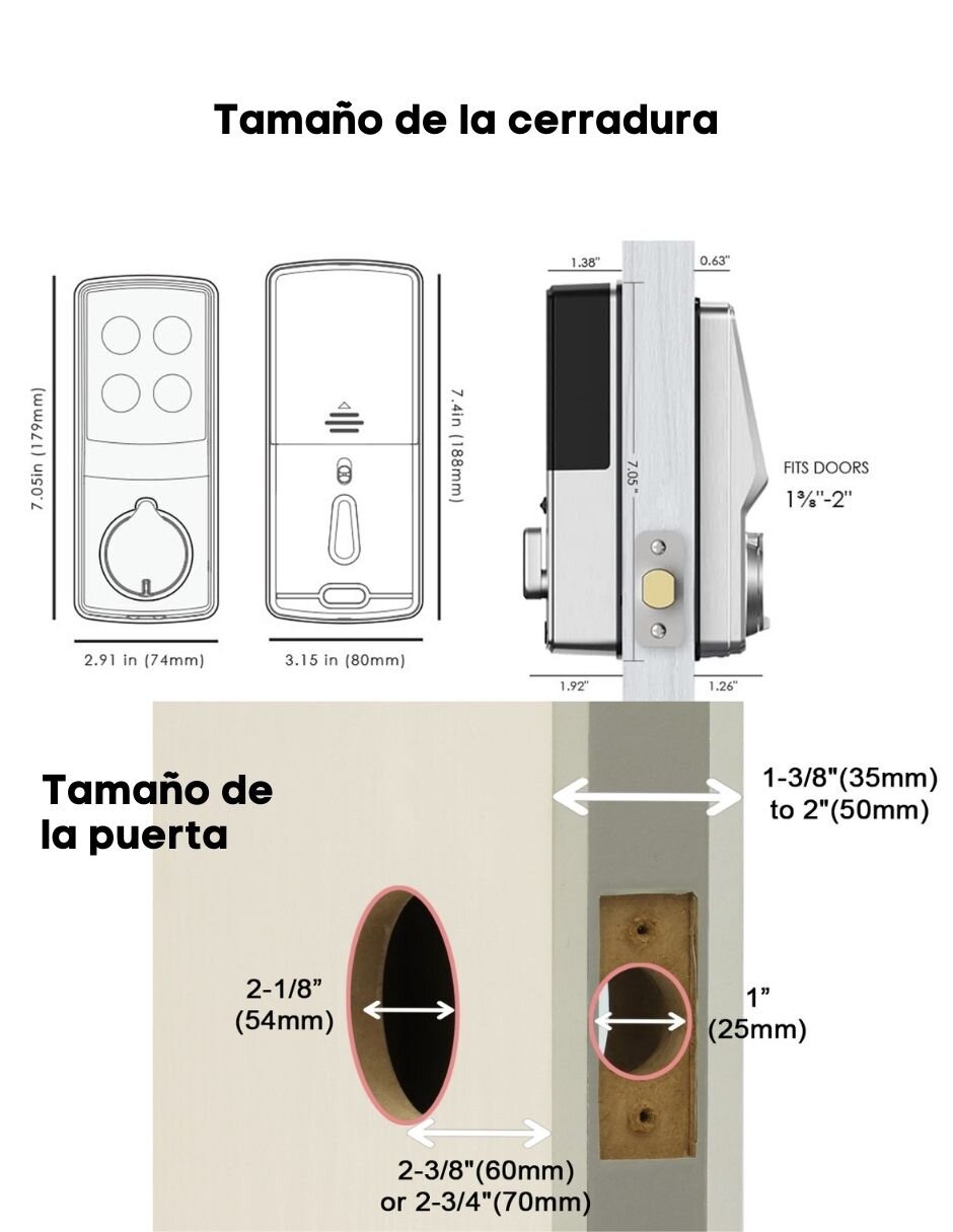 Cerradura para empotrar PDG728FSN de combinación 14
