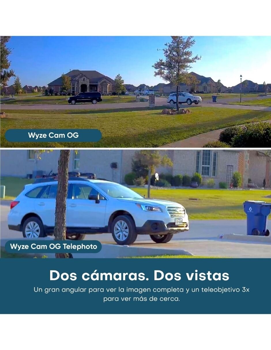 Cámara Wi-Fi de seguridad inalámbrica HD 114° con capacidad para grabar para interior y exterior 12