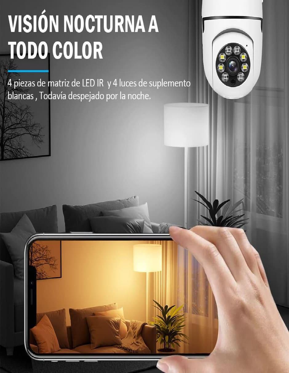 Cámara individual de seguridad inalámbrica Full HD 360° con capacidad para grabar para interior y exterior 3