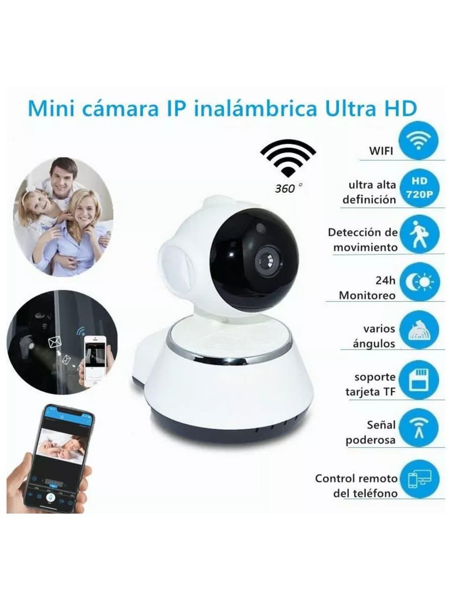 Cámara individual de seguridad inalámbrica Full HD 360° con capacidad para grabar para interior y exterior