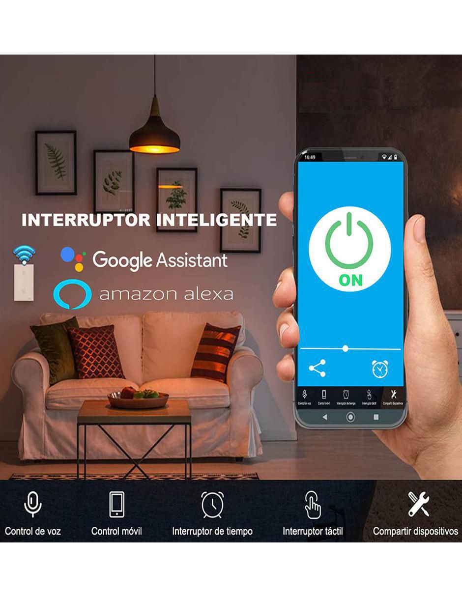 Interruptor Inteligente NetzHome WS01 3 WiFi Google Alexa