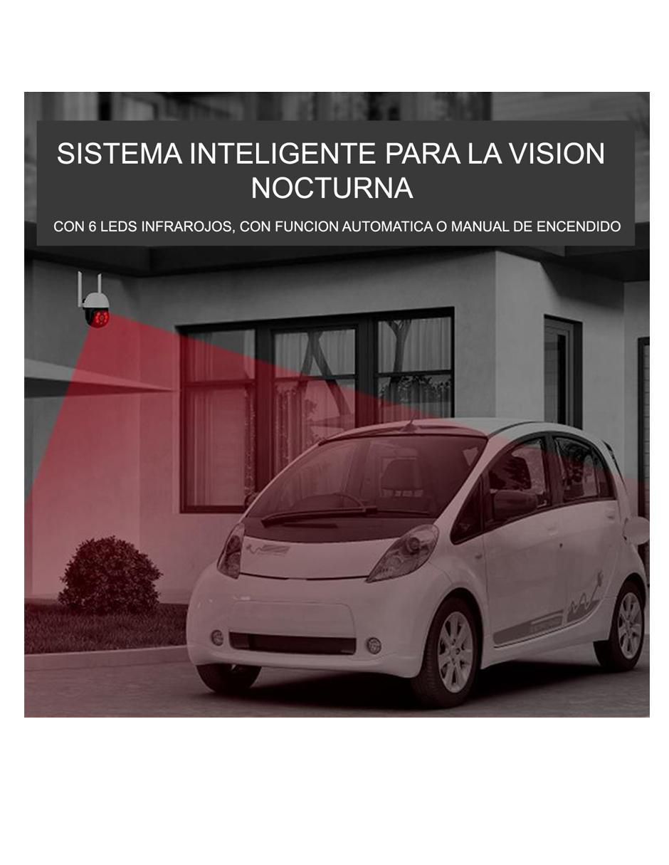 Cámara individual de seguridad inalámbrica Full HD 360° con capacidad para grabar para interior y exterior 4
