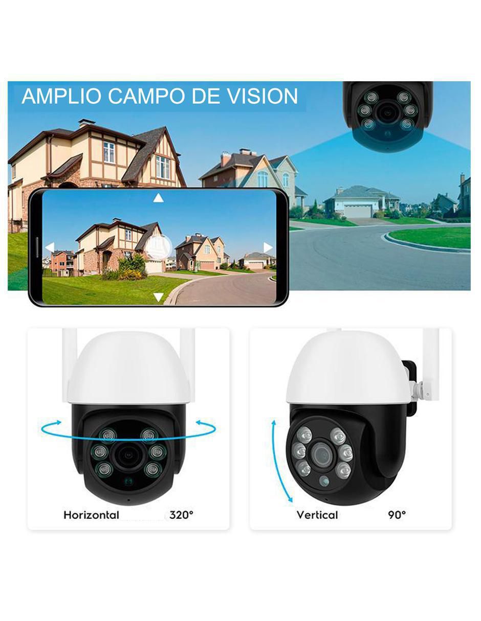 Cámara individual de seguridad inalámbrica Full HD 360° con capacidad para grabar para interior y exterior 6