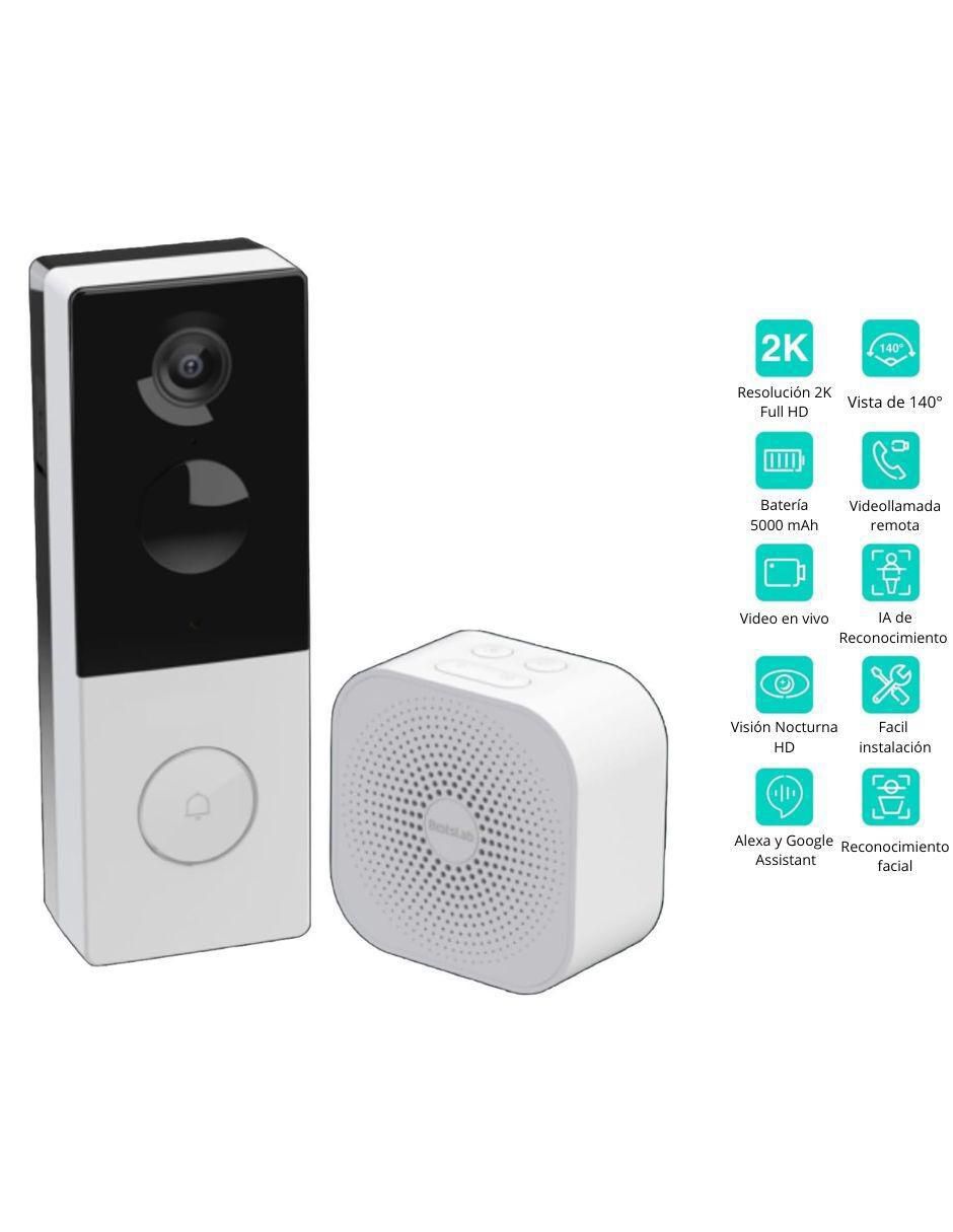 Cámara con timbre de seguridad inalámbrica HD 120° a 170° con capacidad para grabar para exterior 2