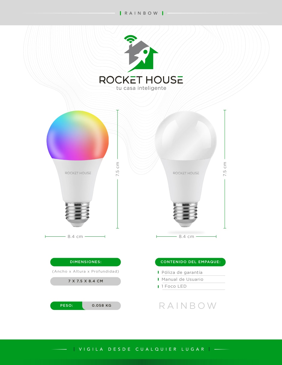 Set foco LED 11 W de consumo 70 W de iluminación 1050 lúmenes 4