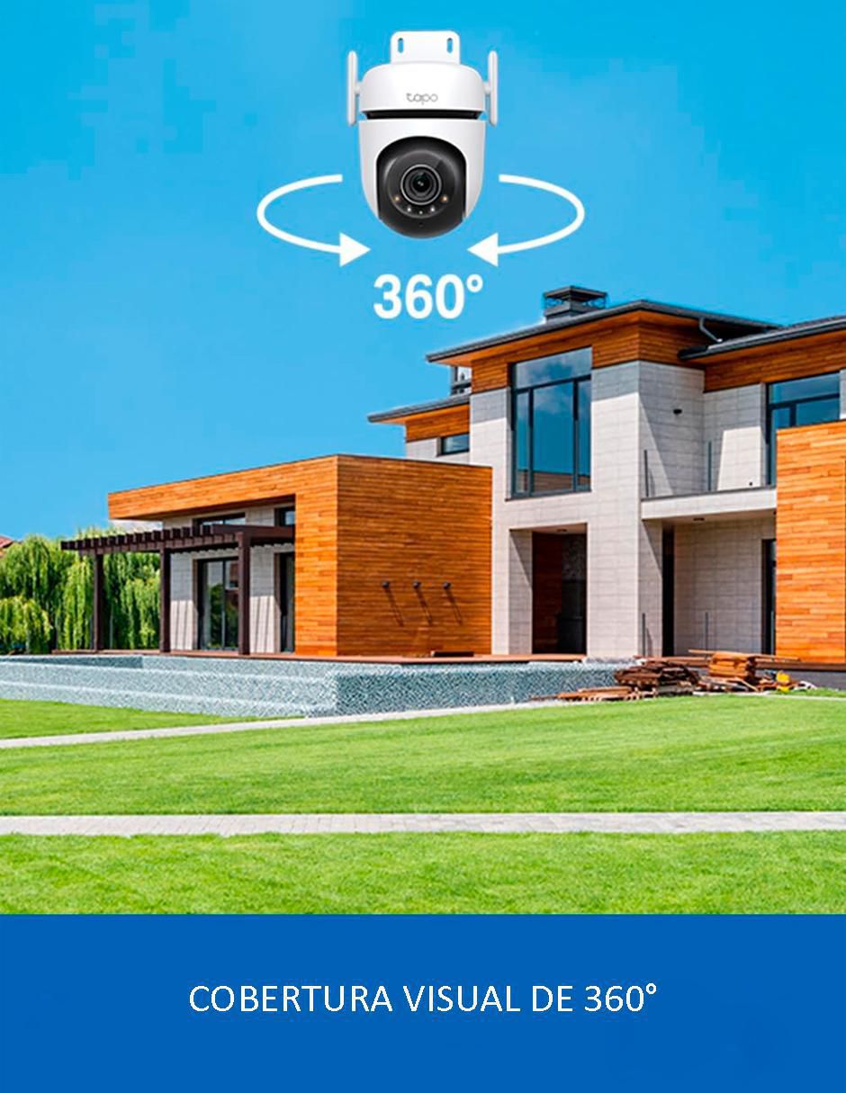 Cámara individual de seguridad inalámbrica Full HD 360° con capacidad para grabar para interior y exterior 2