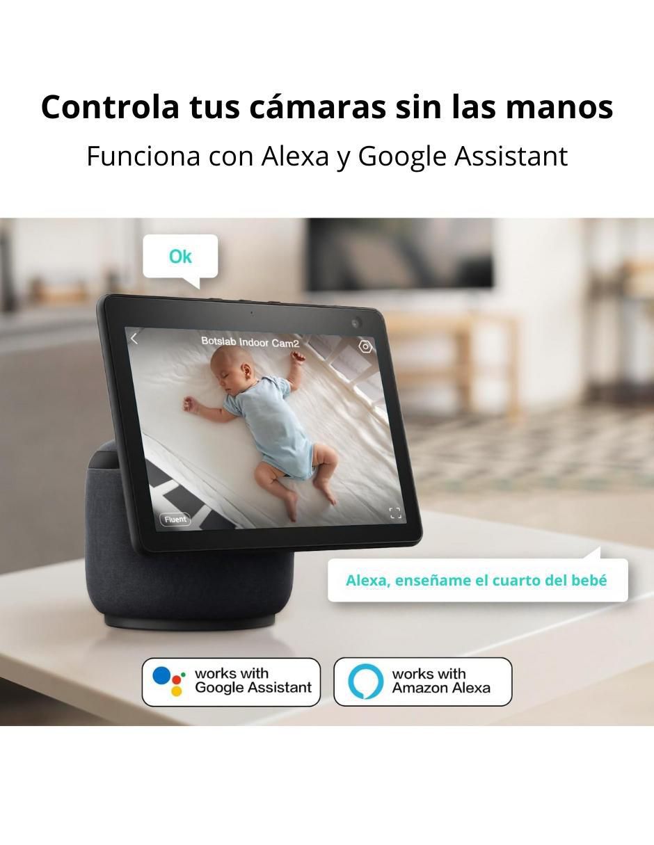 Cámara Wi-Fi de seguridad inalámbrica HD 360° con capacidad para grabar para interior 6