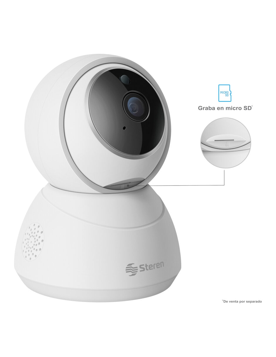 Cámara individual de seguridad inalámbrica Full HD 360° con capacidad para grabar para interior 5