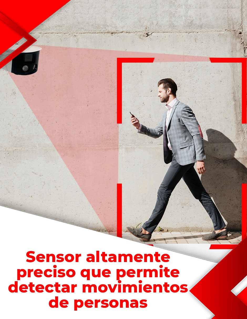 Cámara Wi-Fi de seguridad inalámbrica QHD 180° con capacidad para grabar para interior y exterior 5