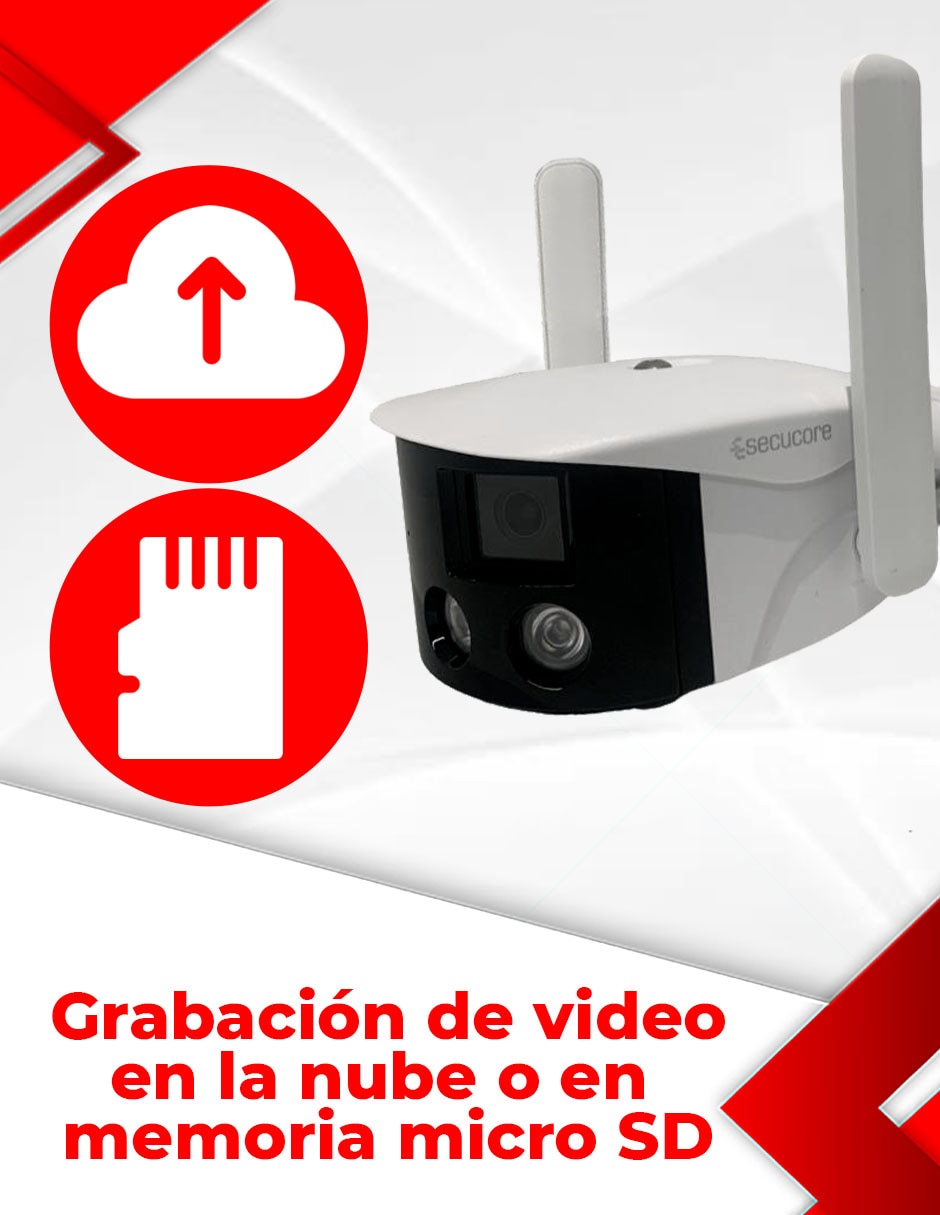 Cámara Wi-Fi de seguridad inalámbrica QHD 180° con capacidad para grabar para interior y exterior 8
