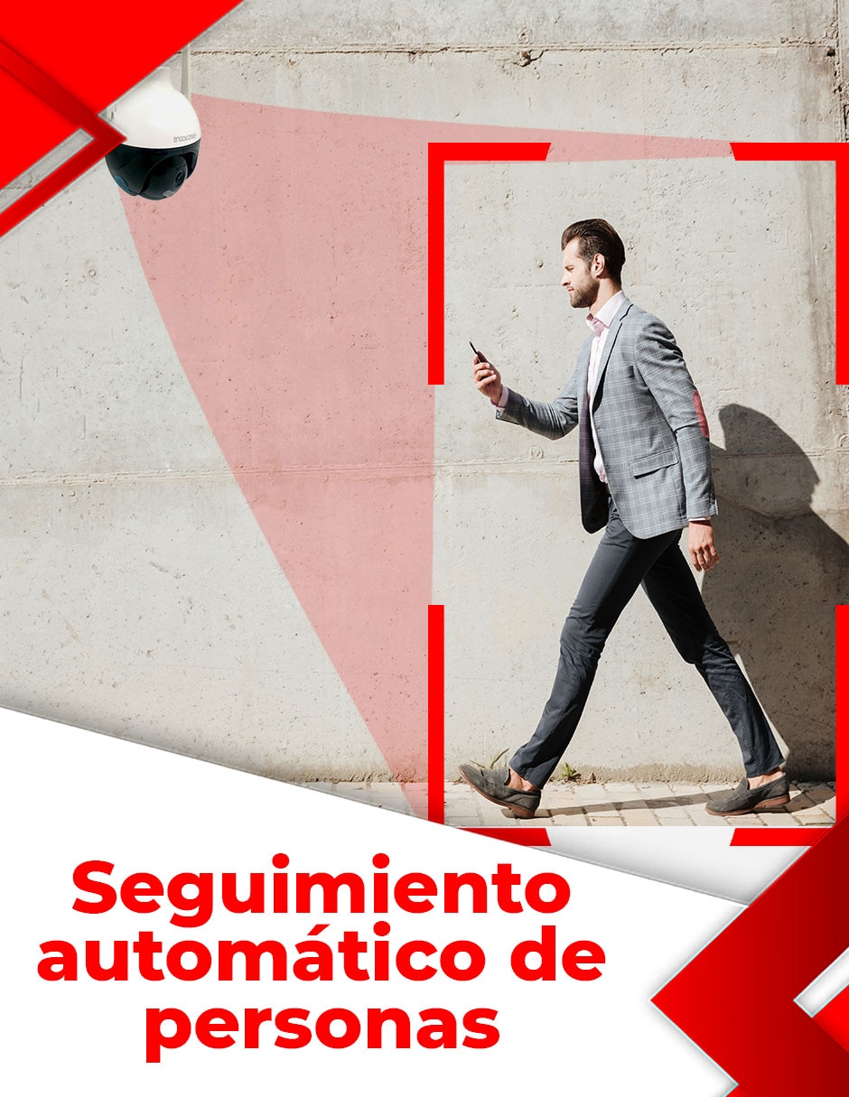 Cámara Wi-Fi de seguridad inalámbrica QHD 84° con capacidad para grabar para interior y exterior 4