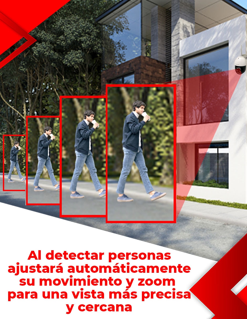 Cámara Wi-Fi de seguridad inalámbrica QHD 84° con capacidad para grabar para interior y exterior 7