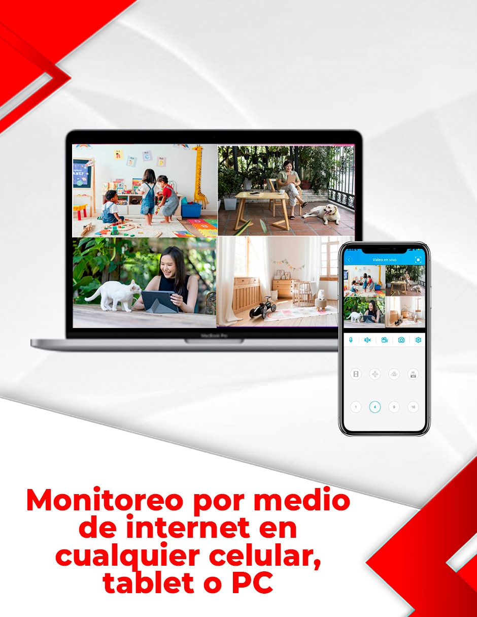 Cámara Wi-Fi de seguridad inalámbrica QHD 84° con capacidad para grabar para interior y exterior 6