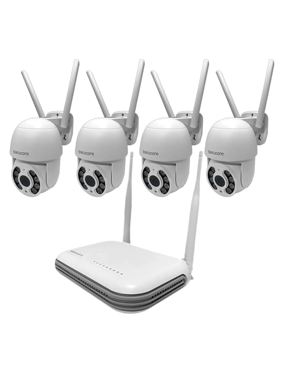 Kit 4 cámaras de seguridad inalámbrica QHD 85° con capacidad para grabar visión nocturna para interior y exterior Kit 4 cámaras de seguridad inalámbrica QHD 85° con capacidad para grabar visión nocturna para interior y exterior