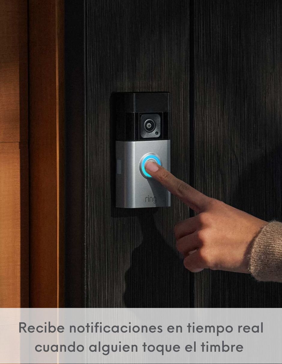 Cámara con timbre de seguridad modelo Battery Doorbell Pro inalámbrica HD 150° a 60° con capacidad para grabar visión nocturna para exterior 12