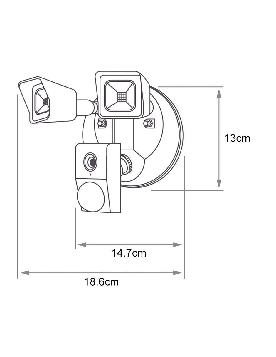 Cámara Wi-Fi de seguridad inalámbrica Full HD 120° con capacidad para grabar visión nocturna para interior y exterior 13
