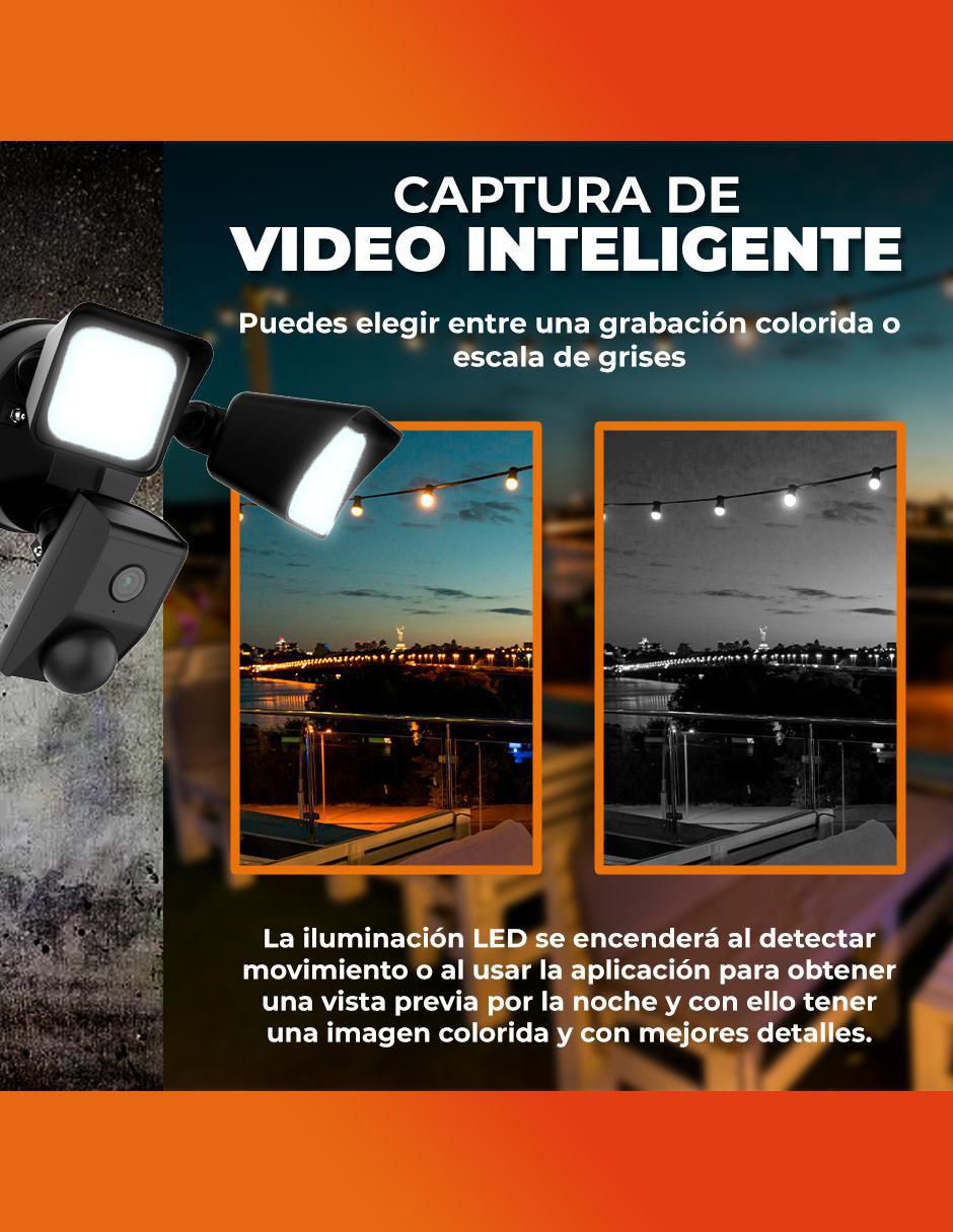 Cámara Wi-Fi de seguridad inalámbrica Full HD 120° con capacidad para grabar visión nocturna para interior y exterior 7