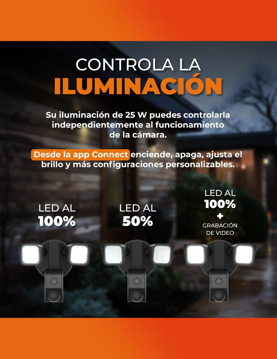 Cámara Wi-Fi de seguridad inalámbrica Full HD 120° con capacidad para grabar visión nocturna para interior y exterior 8