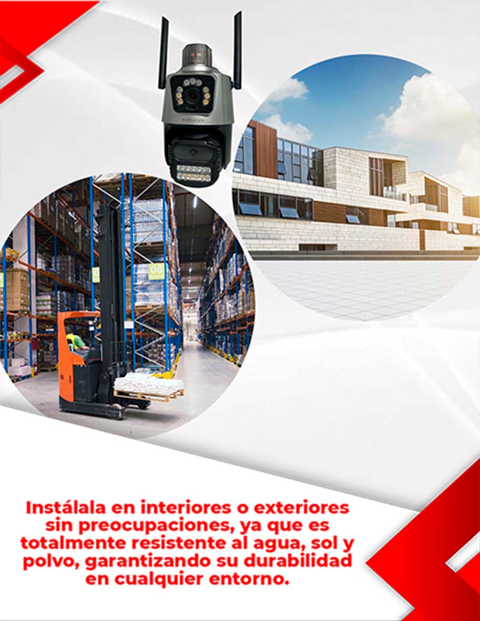Kit 4 cámaras de seguridad inalámbrica 2K 350° con capacidad para grabar visión nocturna para interior y exterior 8
