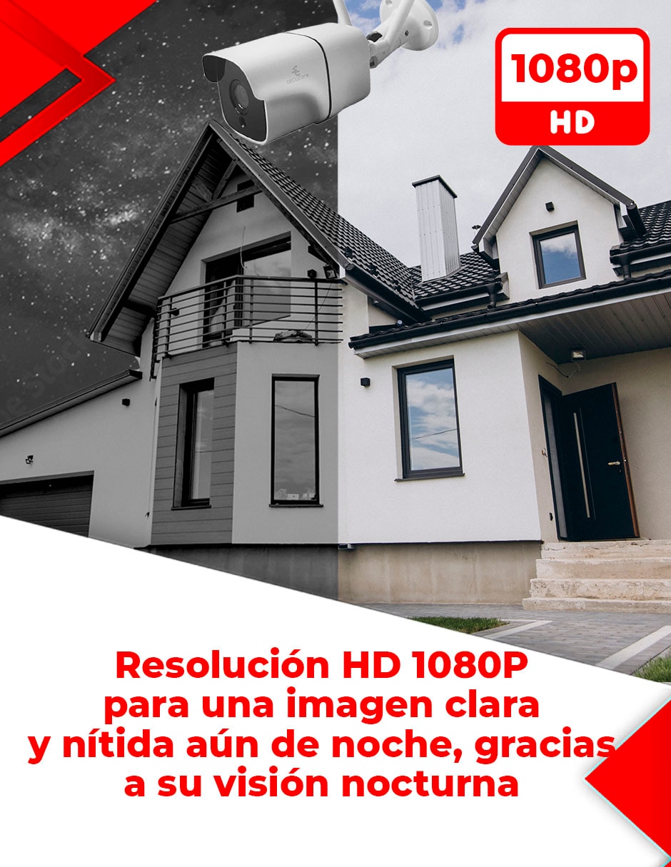 Kit 8 cámaras de seguridad inalámbrica Full HD 70° con capacidad para grabar visión nocturna para interior y exterior 5